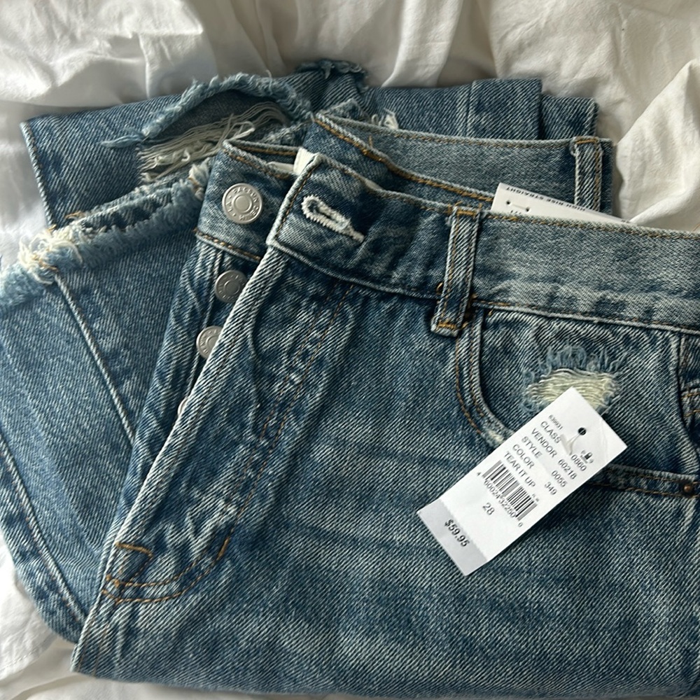 High Rise Straight Blue Jeans Pacsun